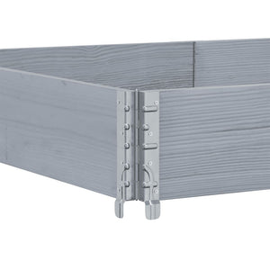 vidaXL Garden Planter Grey 150x100 cm Solid Wood Pine