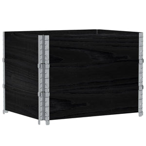 vidaXL Garden Planter Black 80x60 cm Solid Wood Pine