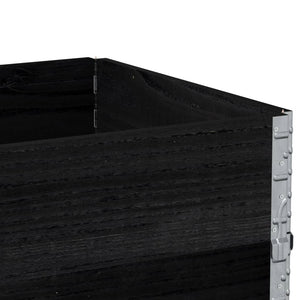 vidaXL Garden Planter Black 80x60 cm Solid Wood Pine