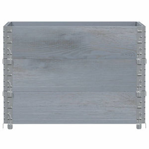 vidaXL Garden Planter Grey 80x60 cm Solid Wood Pine