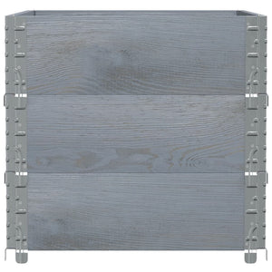 vidaXL Garden Planter Grey 80x60 cm Solid Wood Pine