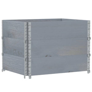 vidaXL Garden Planter Grey 80x60 cm Solid Wood Pine