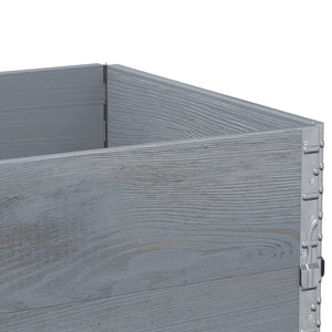 vidaXL Garden Planter Grey 80x60 cm Solid Wood Pine