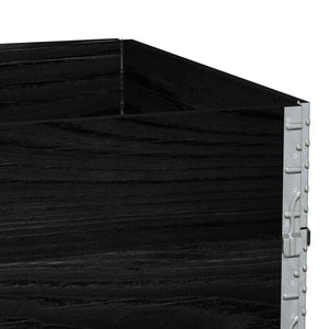 vidaXL Garden Planter Black 120x80 cm Solid Wood Pine