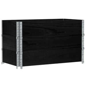 vidaXL Garden Planter Black 100x50 cm Solid Wood Pine