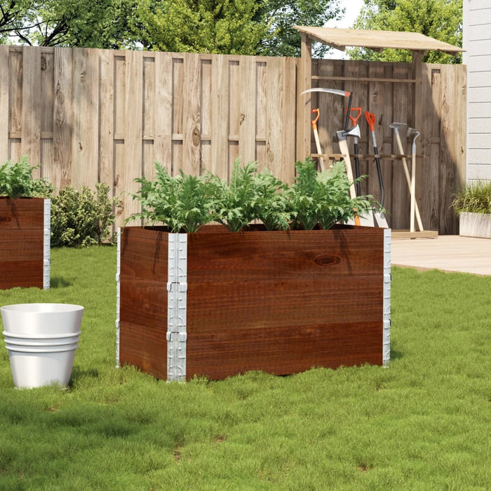 vidaXL Garden Planter Brown 100x50 cm Solid Wood Pine