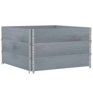 vidaXL Garden Planter Grey 100x100 cm Solid Wood Pine