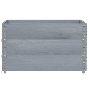 vidaXL Garden Planter Grey 100x100 cm Solid Wood Pine