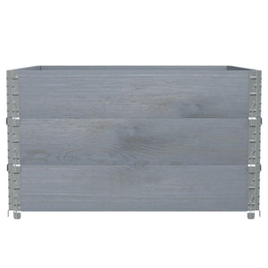 vidaXL Garden Planter Grey 100x100 cm Solid Wood Pine