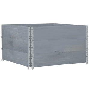 vidaXL Garden Planter Grey 100x100 cm Solid Wood Pine