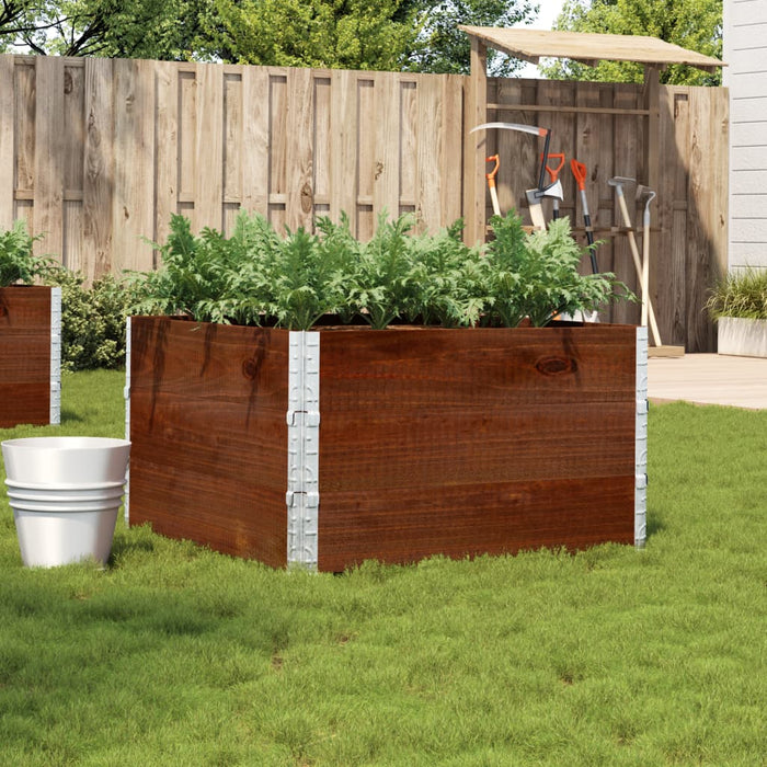 vidaXL Garden Planter Brown 100x100 cm Solid Wood Pine