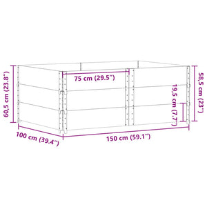 vidaXL Garden Planter Brown 150x100 cm Solid Wood Pine