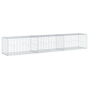 vidaXL Gabion Basket with Cover 300x50x50 cm Galvanised Iron