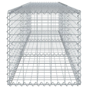 vidaXL Gabion Basket with Cover 300x50x50 cm Galvanised Iron