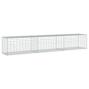 vidaXL Gabion Basket with Cover 300x50x50 cm Galvanised Iron