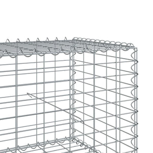 vidaXL Gabion Basket with Cover 300x50x50 cm Galvanised Iron