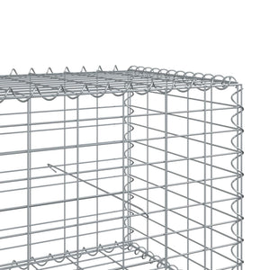 vidaXL Gabion Basket with Cover 500x50x50 cm Galvanised Iron