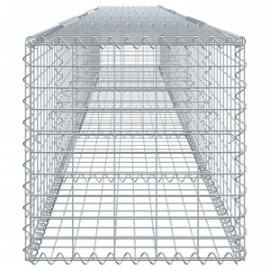 vidaXL Gabion Basket with Cover 600x50x50 cm Galvanised Iron