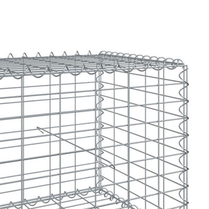 vidaXL Gabion Basket with Cover 600x50x50 cm Galvanised Iron