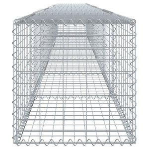 vidaXL Gabion Basket with Cover 700x50x50 cm Galvanised Iron