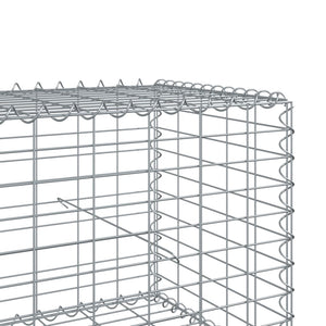 vidaXL Gabion Basket with Cover 700x50x50 cm Galvanised Iron