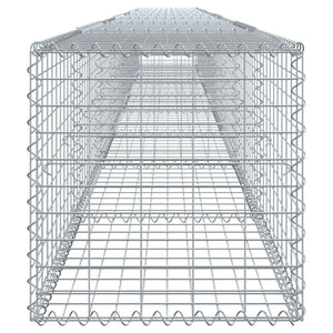 vidaXL Gabion Basket with Cover 800x50x50 cm Galvanised Iron