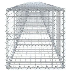 vidaXL Gabion Basket with Cover 900x50x50 cm Galvanised Iron