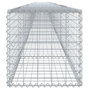 vidaXL Gabion Basket with Cover 1000x50x50 cm Galvanised Iron