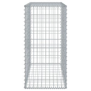 vidaXL Gabion Basket with Cover 100x50x100 cm Galvanised Iron