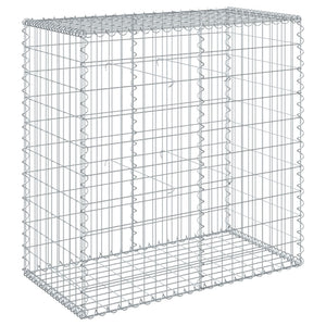 vidaXL Gabion Basket with Cover 100x50x100 cm Galvanised Iron