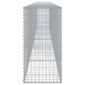 vidaXL Gabion Basket with Cover 600x50x100 cm Galvanised Iron