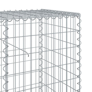 vidaXL Gabion Basket with Cover 900x50x100 cm Galvanised Iron