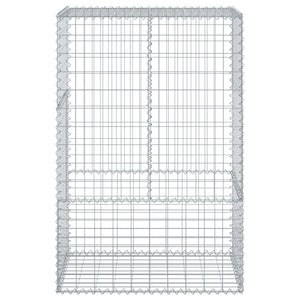 vidaXL Gabion Basket with Cover 100x50x150 cm Galvanised Iron