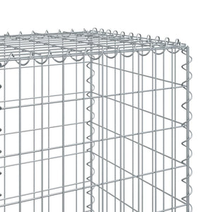 vidaXL Gabion Basket with Cover 200x50x150 cm Galvanised Iron