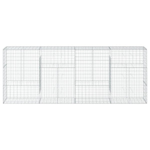 vidaXL Gabion Basket with Cover 400x50x150 cm Galvanised Iron