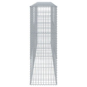 vidaXL Gabion Basket with Cover 400x50x150 cm Galvanised Iron