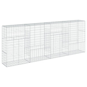 vidaXL Gabion Basket with Cover 400x50x150 cm Galvanised Iron