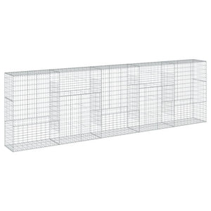 vidaXL Gabion Basket with Cover 500x50x150 cm Galvanised Iron