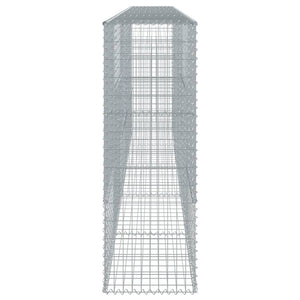 vidaXL Gabion Basket with Cover 500x50x150 cm Galvanised Iron