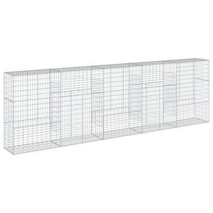 vidaXL Gabion Basket with Cover 500x50x150 cm Galvanised Iron