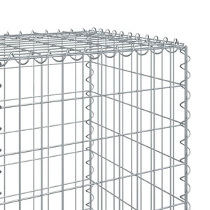 vidaXL Gabion Basket with Cover 500x50x150 cm Galvanised Iron