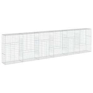 vidaXL Gabion Basket with Cover 600x50x150 cm Galvanised Iron