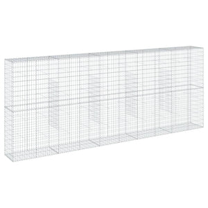 vidaXL Gabion Basket with Cover 500x50x200 cm Galvanised Iron