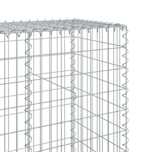 vidaXL Gabion Basket with Cover 500x50x200 cm Galvanised Iron