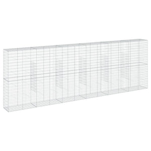 vidaXL Gabion Basket with Cover 600x50x200 cm Galvanised Iron