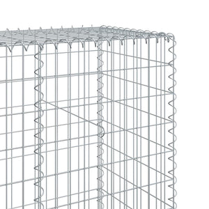 vidaXL Gabion Basket with Cover 900x50x200 cm Galvanised Iron