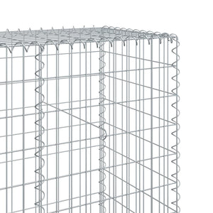 vidaXL Gabion Basket with Cover 1000x50x200 cm Galvanised Iron