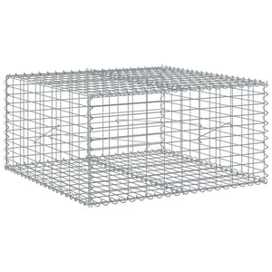 vidaXL Gabion Basket with Cover 100x100x50 cm Galvanised Iron