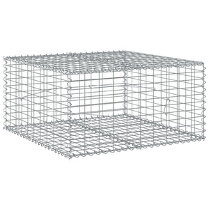 vidaXL Gabion Basket with Cover 100x100x50 cm Galvanised Iron