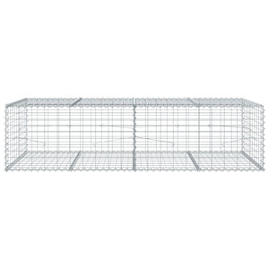 vidaXL Gabion Basket with Cover 200x100x50 cm Galvanised Iron